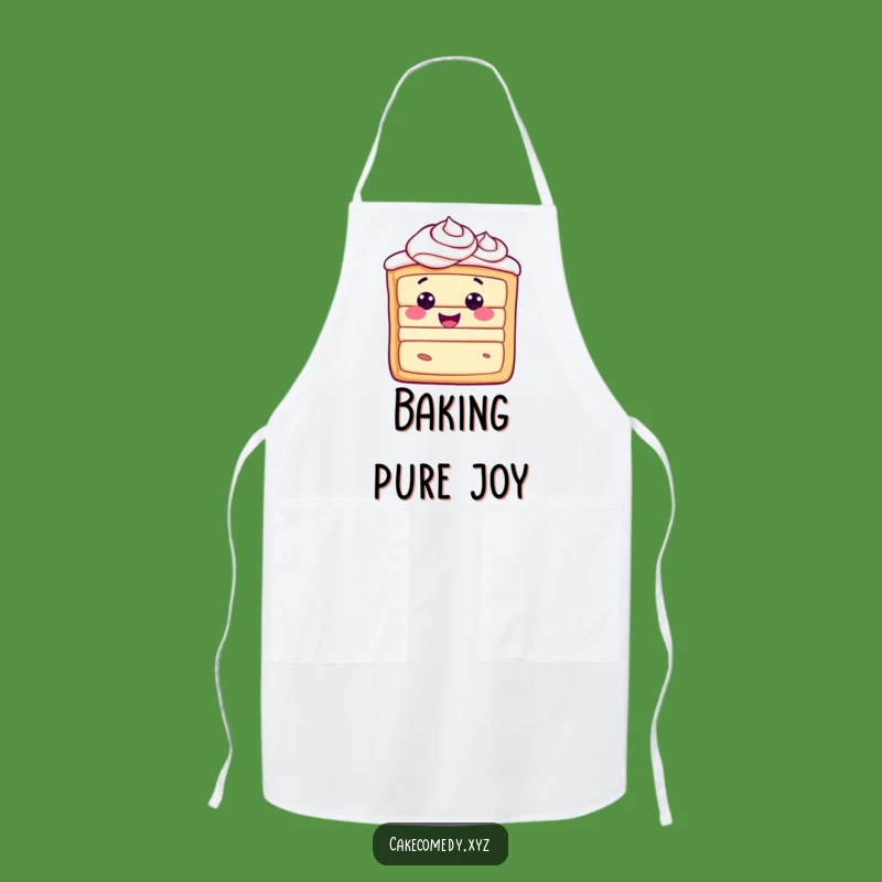 Funny Cake Slice Apron - Bake with Joyful Swirls Kitchen Gift