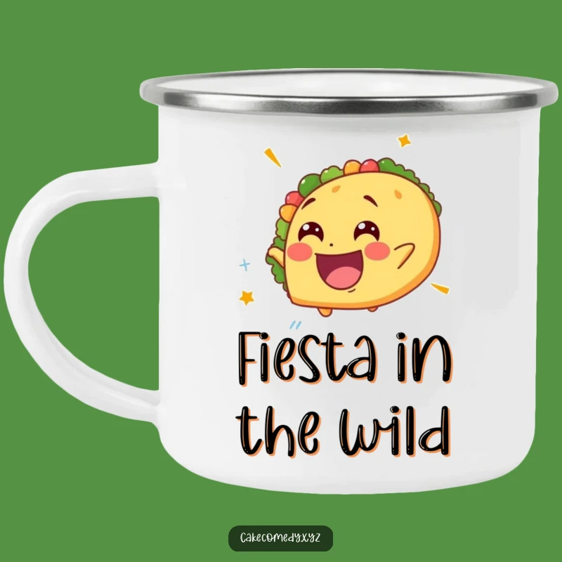 Funny Spinning Taco Camping Mug: Delighted Outdoor Sip for Giddy Adventures