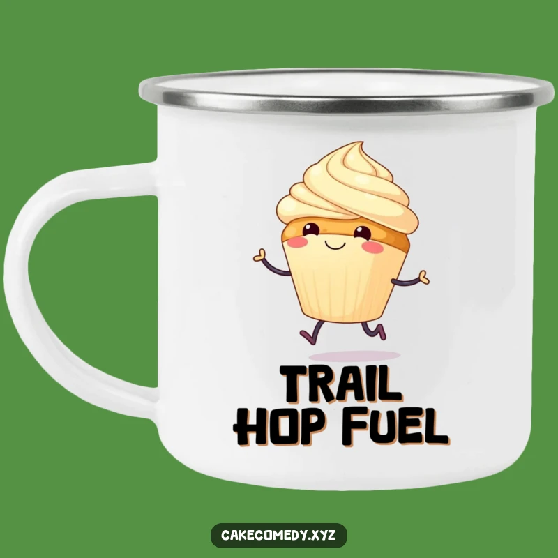 Funny Cupcake Hop Camping Mug: Sweet Sips Outdoors