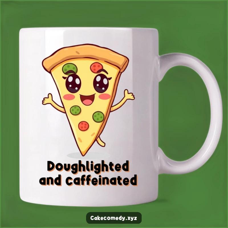 Funny Pizza Slice Mug: Cheerful Dancer Gift for Pizza Lovers, Perfect for Laughs