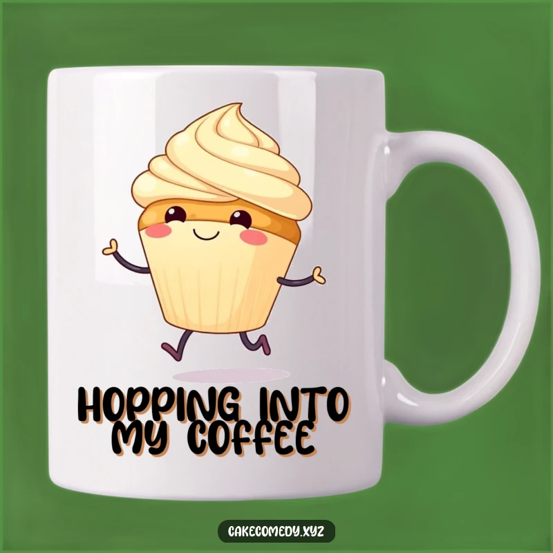 Funny Cupcake Hop Mug: Sweeten Your Day with Joy