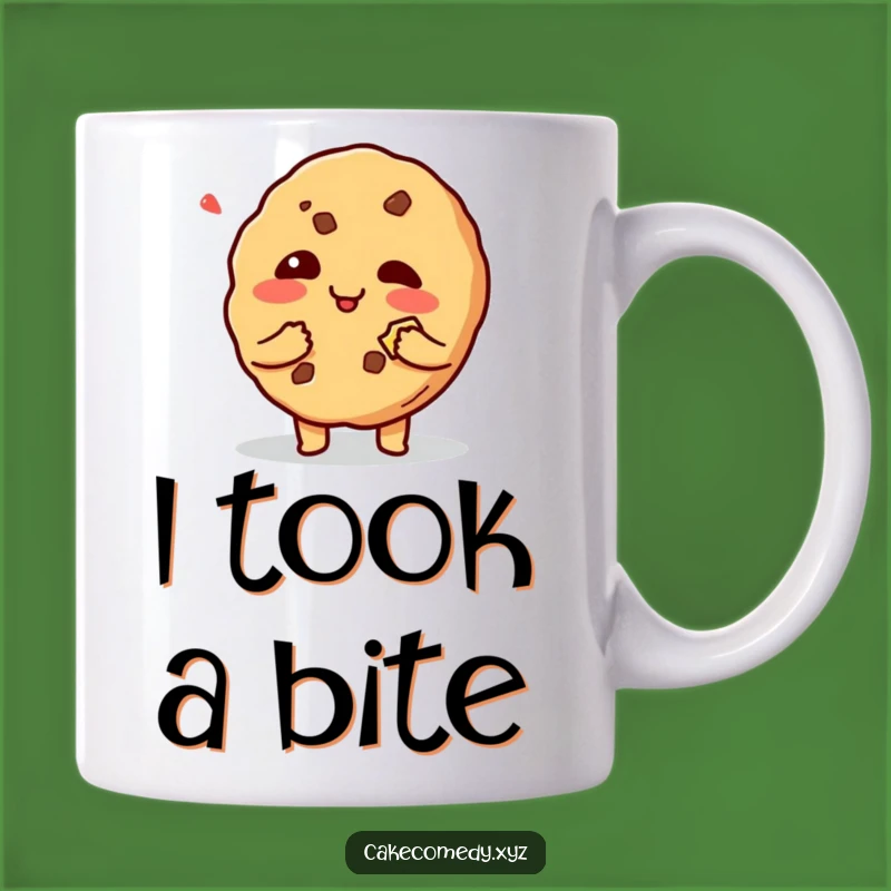 Funny Cookie Mug - Mischievous Bite Mark, Giggling Treat Gift