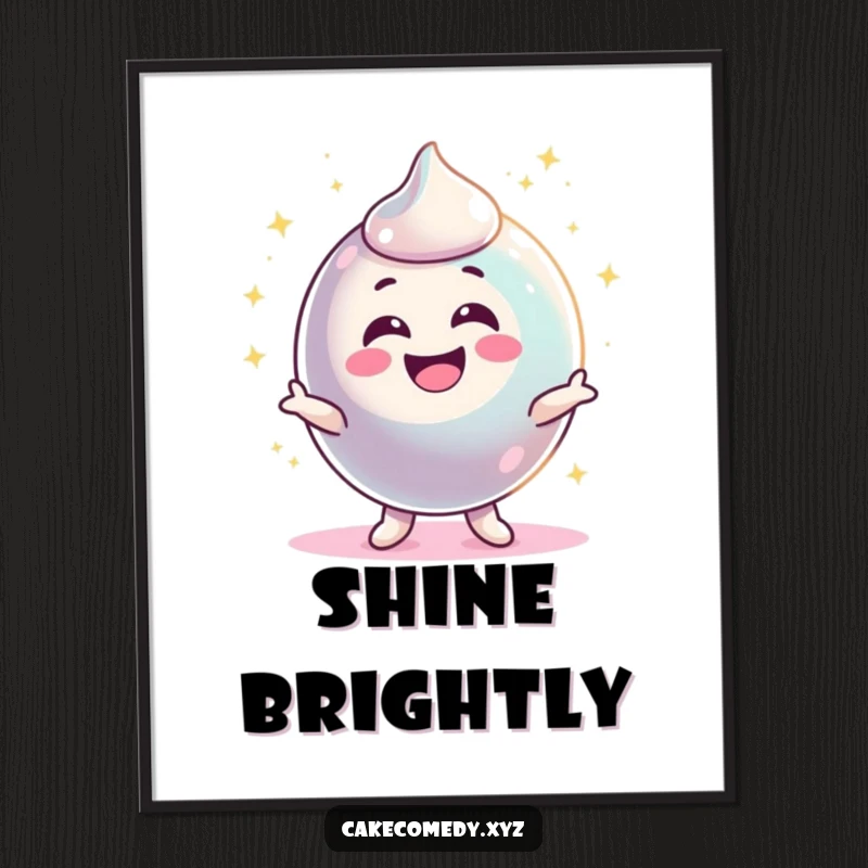 Funny delighted candy character wiggling and sparkling brightly, a printable digital art piece full of vibrant energy and delight.