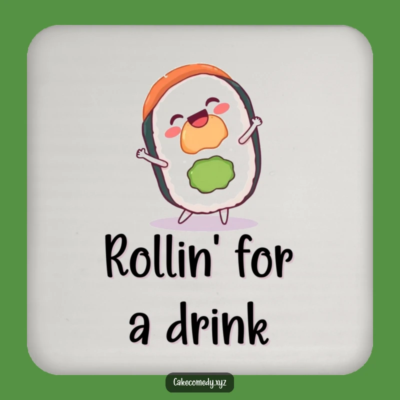 Funny Sushi Cartwheel Coaster: Gleeful Protection for Fun Drinks