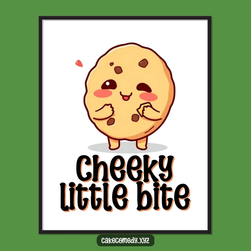 Funny Cookie Poster - Mischievous Giggles Wall Art, Playful Decor Gift