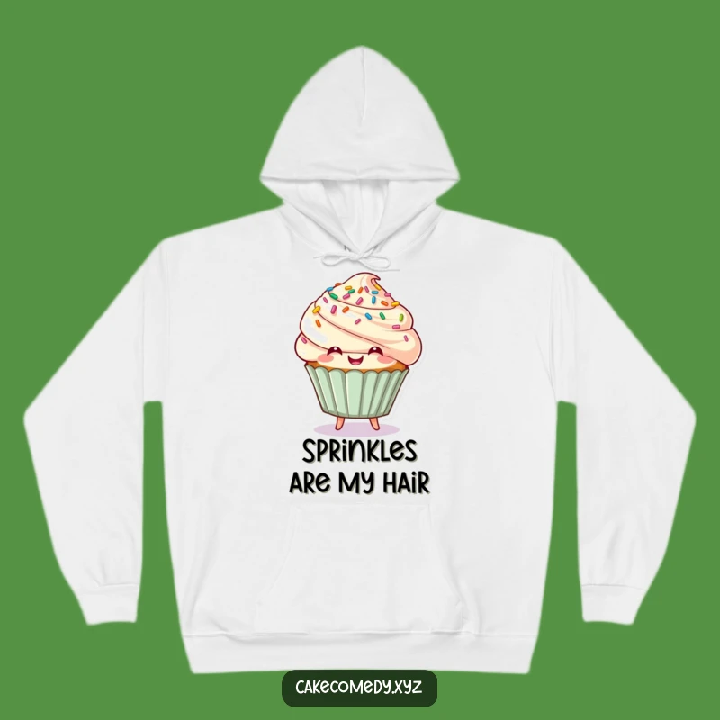 Funny Cupcake Hoodie: Happy Bouncing Character, Cozy & Sweet Humorous Gift