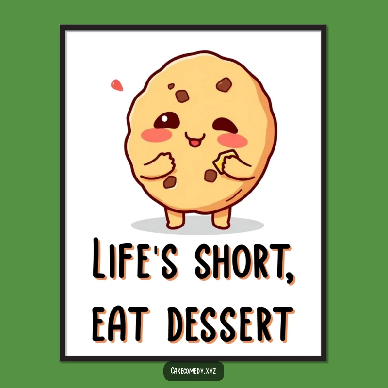 Free Printable Cookie Wall Art: Giggling Mischief Funny Downloadable Decor