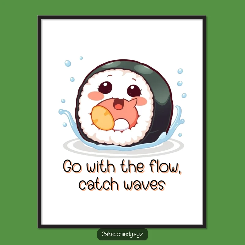 Free Printable Sushi Wall Art: Giggling Fin Fun, Downloadable Decor!