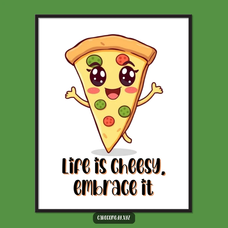 Funny Free Printable Wall Art: Dancing Pizza Slice Fun - Downloadable Decor
