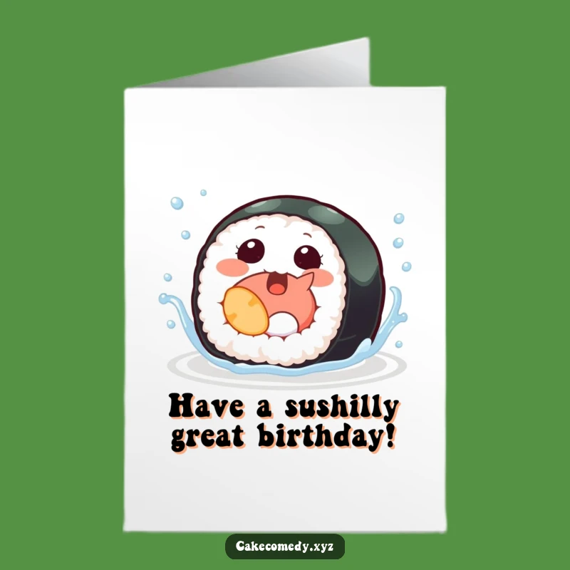 Free Printable Sushi Birthday Card: Giggling Fin Fun, Downloadable Gift!