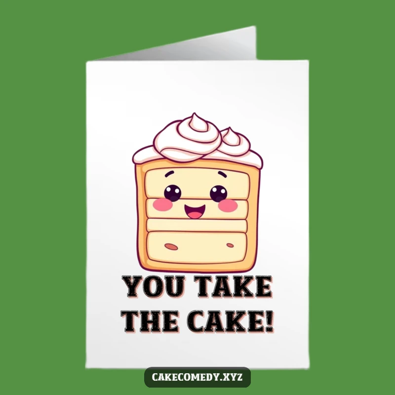 Free Printable Cake Congrats Card: Joyful Frosting Swirls Funny Downloadable Gift