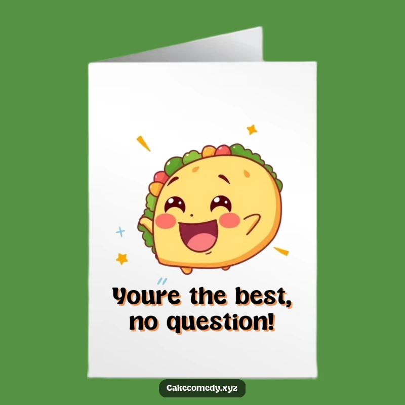 Free Printable Congrats Card: Spinning Taco Celebration - Downloadable Joy