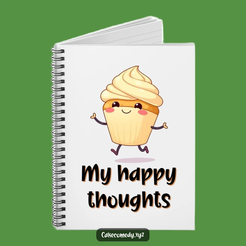 Funny Cupcake Hop Notebook: Jot Down Happy Thoughts