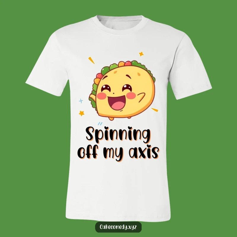 Funny Spinning Taco T-Shirt: Delighted & Giddy Wear for Fun Foodies