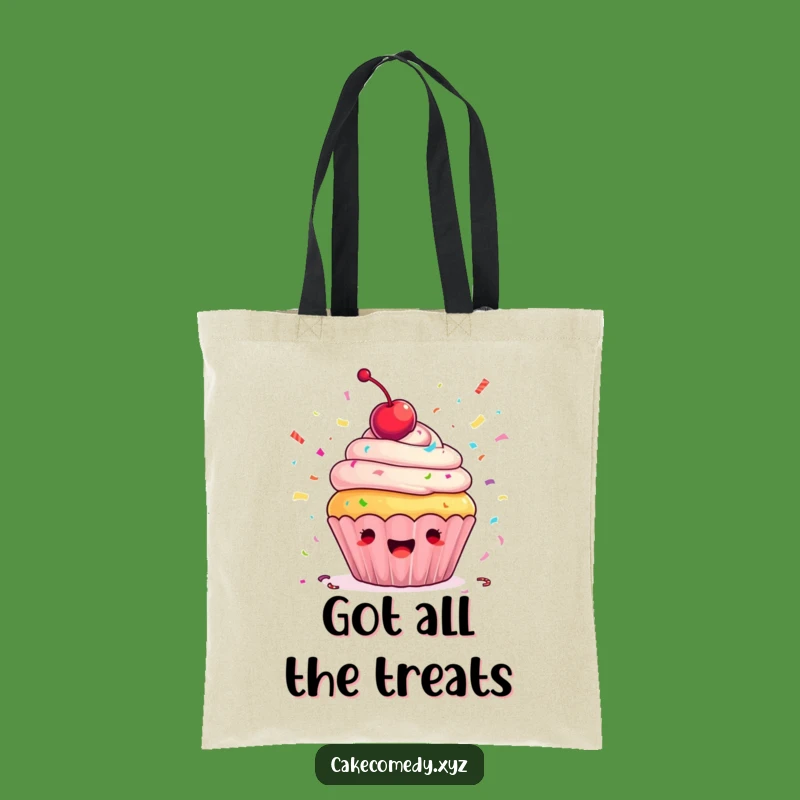 Funny Cupcake Confetti Tote Bag: Ecstatic Design for Trendy Gift Shoppers