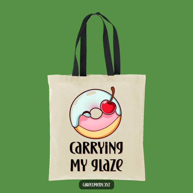 Funny Donut Winking Cherry Tote Bag - Stylish & Hilarious Accessory Gift